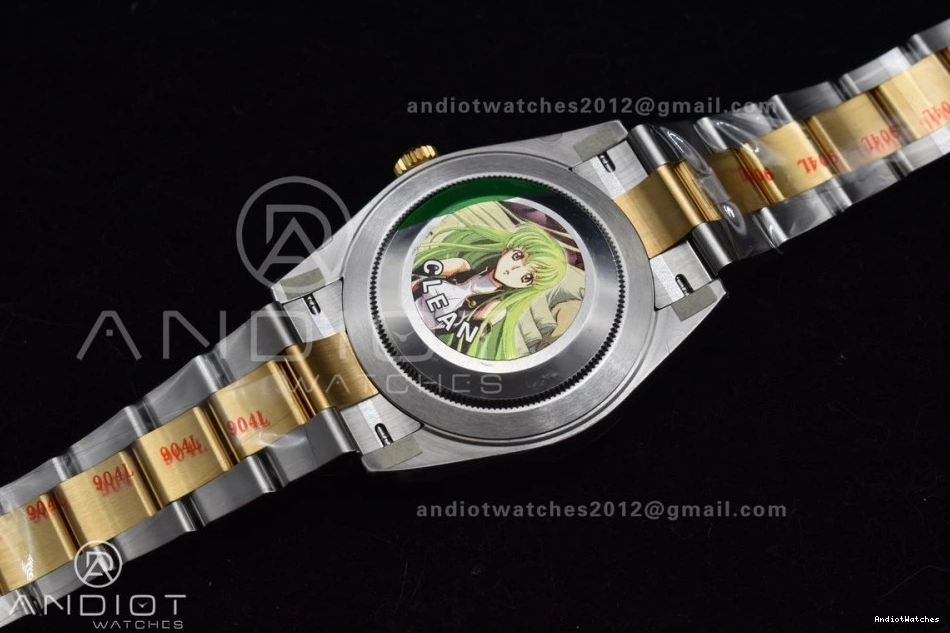 Oyster 904L Bracelet 1:1 YG 126333 SS Steel Clean VR Sleek on DateJust Textured 608 Dial Best 41 YG Edition 0826